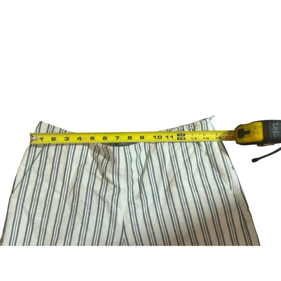 Lafayette 148 Size 6 Linen Blend Striped Wide Leg Pants - Picture 5 of 9